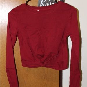 Red crop top